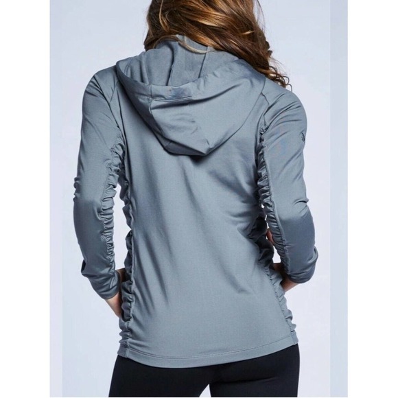 Jo+Jax Fiora Runched Dance Activewear Full Zip Hood Jacket Women's Size Small - Picture 2 of 10